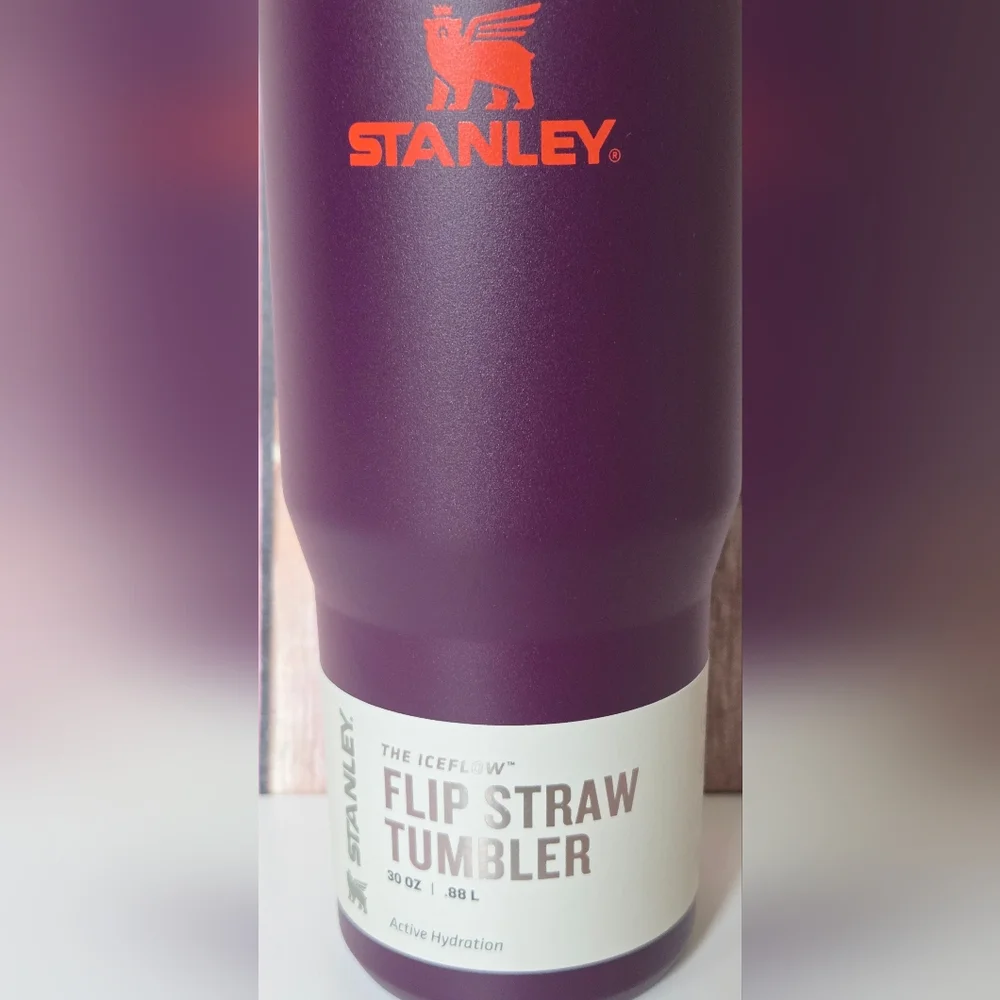 Stanley Purple & Orange Flip Straw 30oz Tumbler NWT - Picture 2 of 11